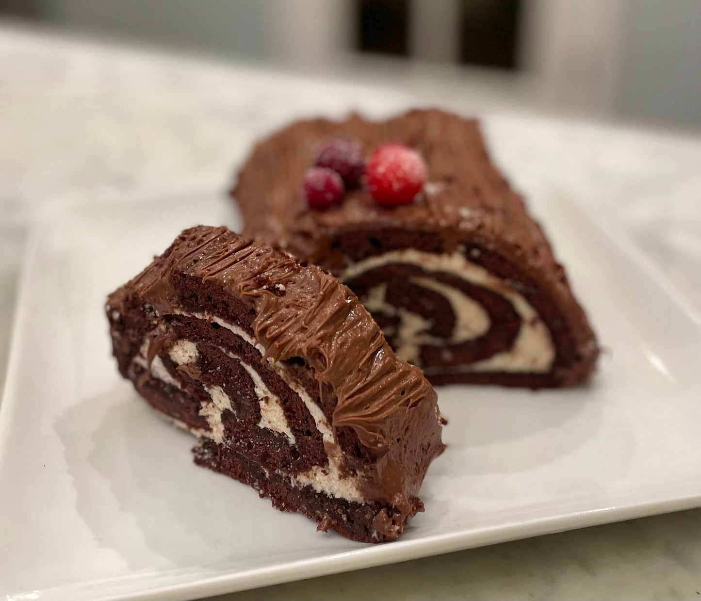 VEGAN CHOCOLATE YULE LOG BÛCHE DE NOËL – Colleen Patrick-Goudreau